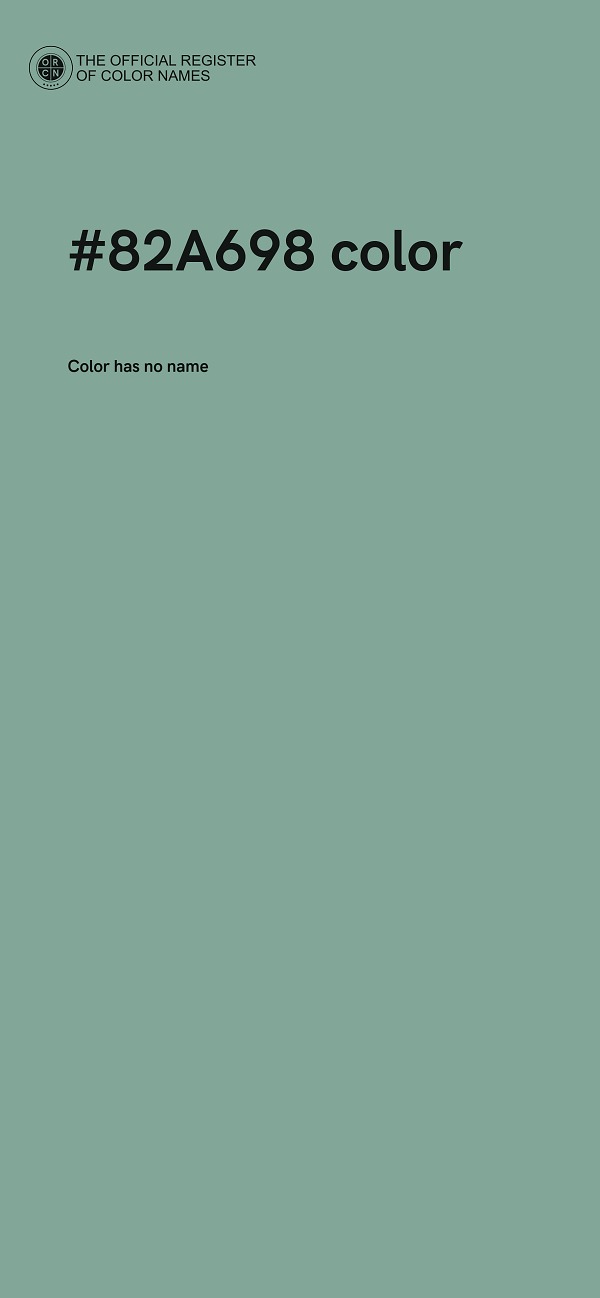 #82A698 color image