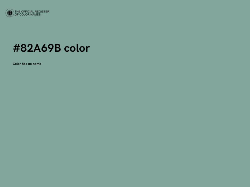 #82A69B color image