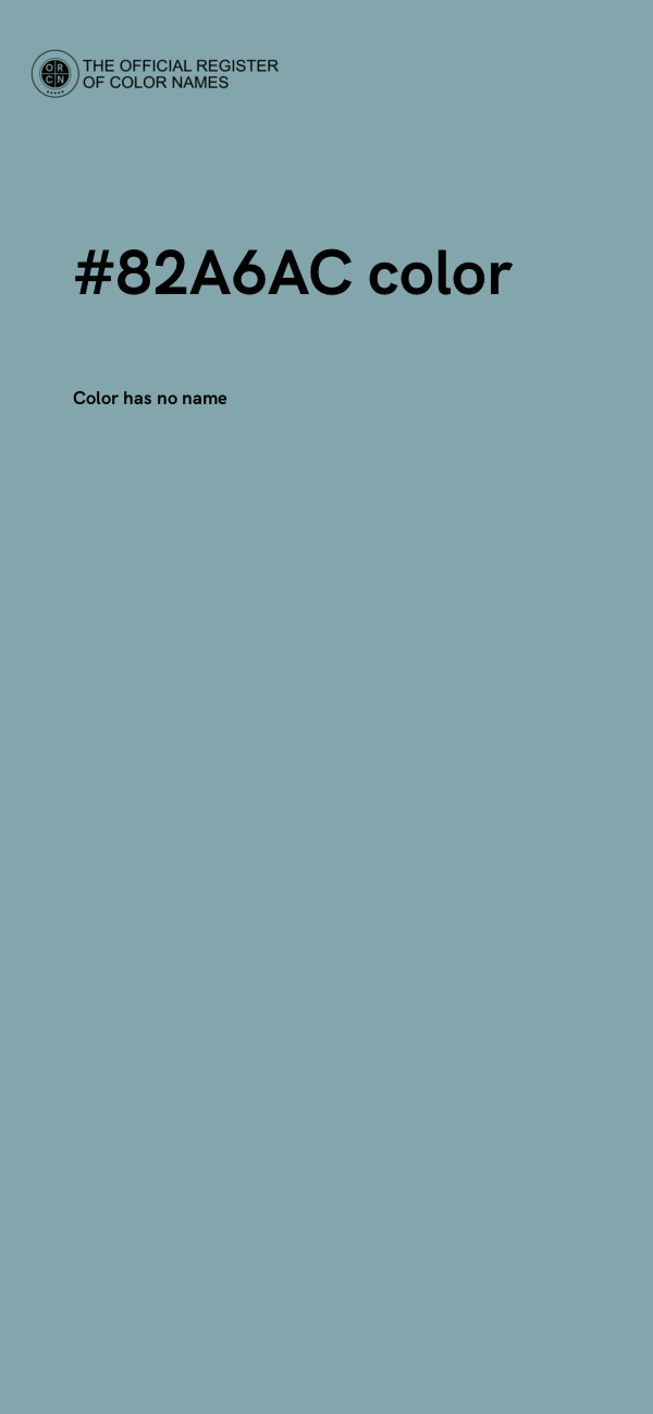 #82A6AC color image