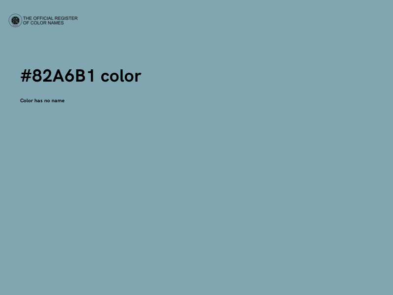 #82A6B1 color image