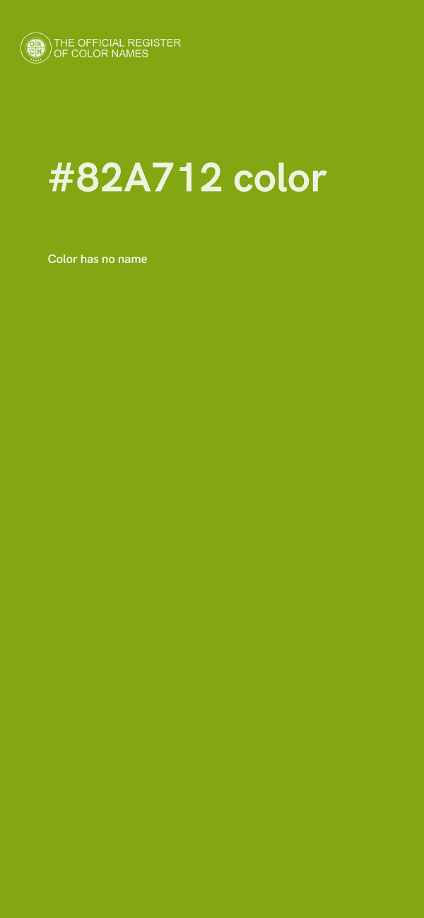 #82A712 color image