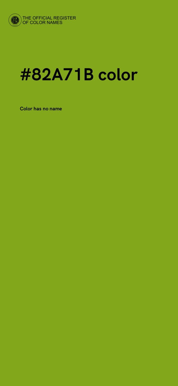 #82A71B color image