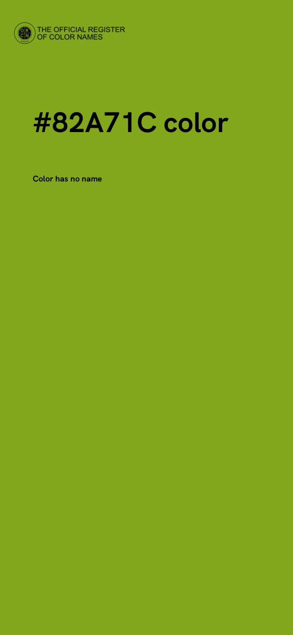 #82A71C color image