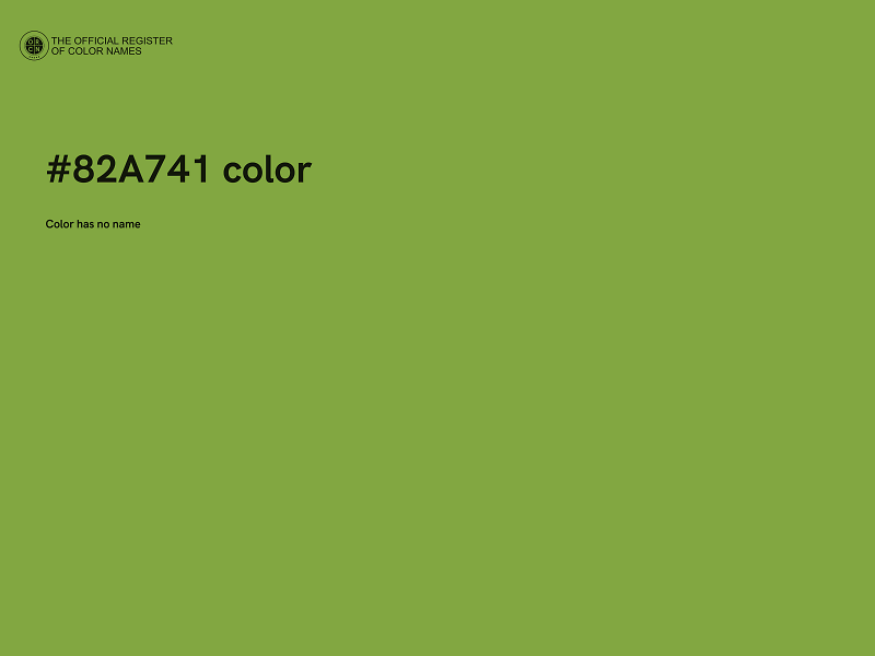 #82A741 color image