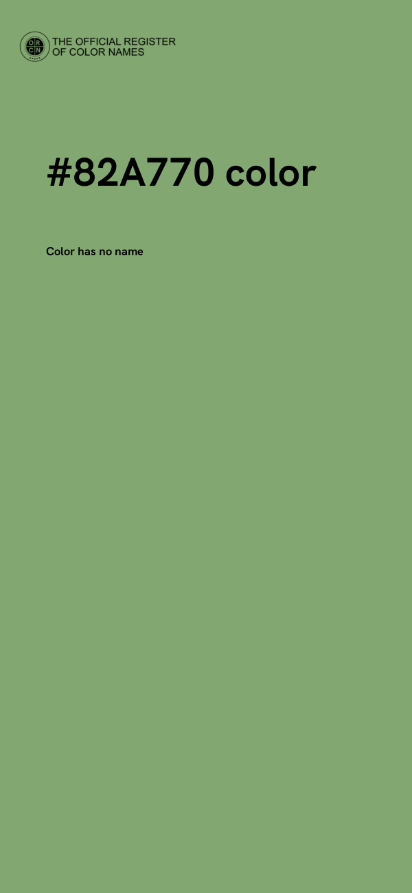 #82A770 color image