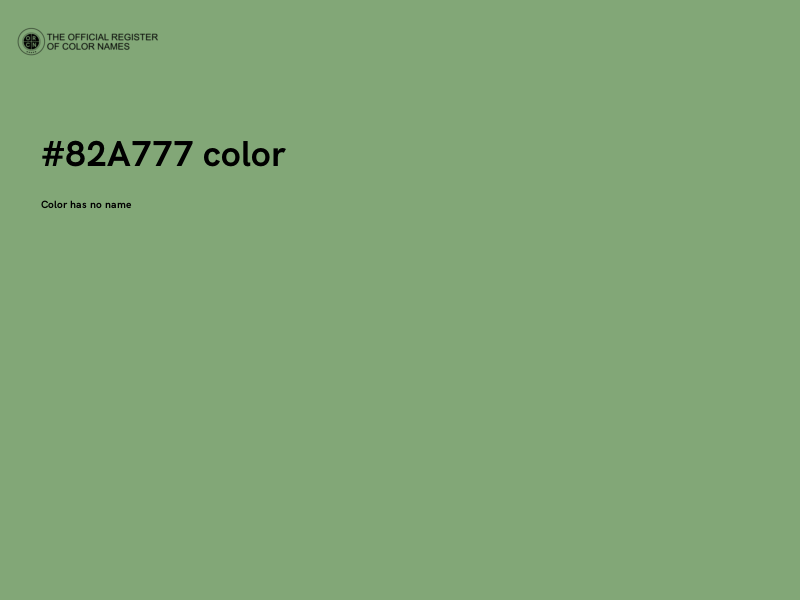 #82A777 color image