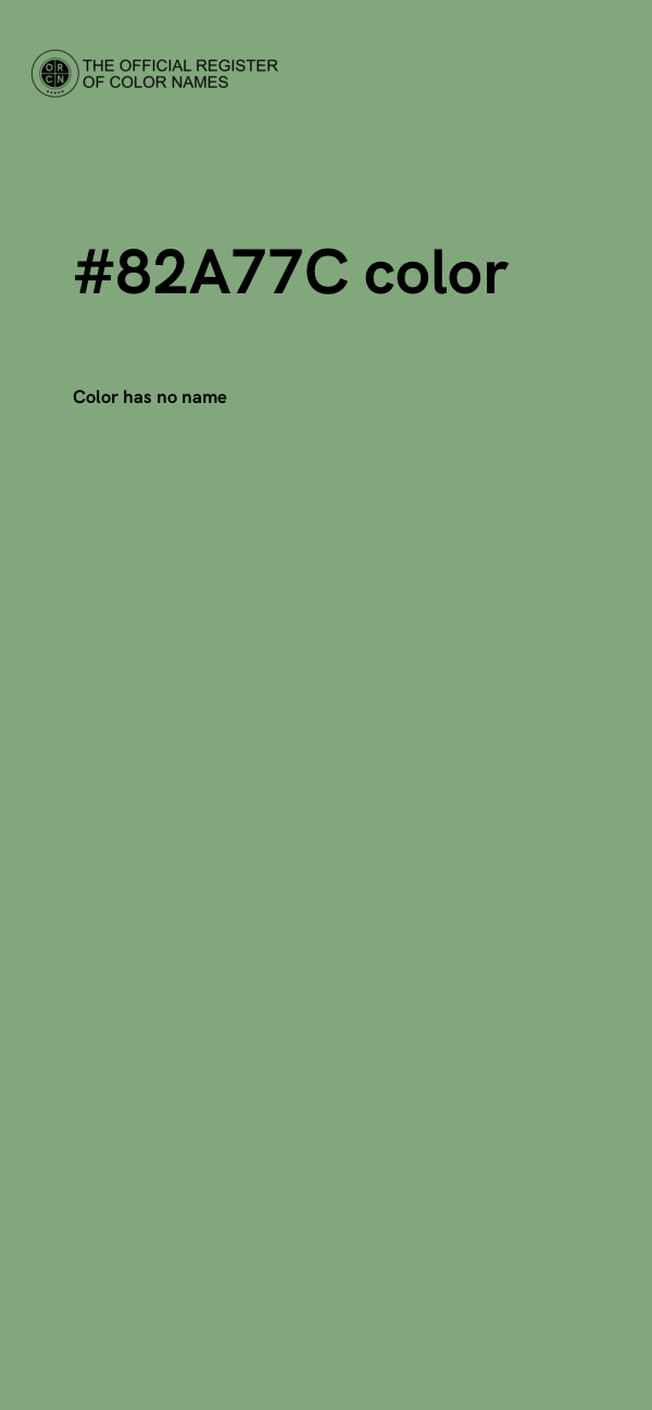 #82A77C color image