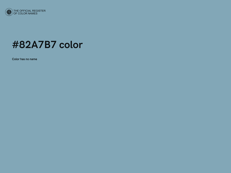 #82A7B7 color image