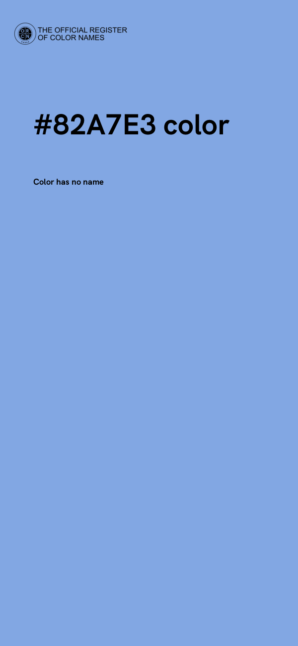 #82A7E3 color image