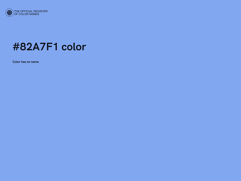 #82A7F1 color image