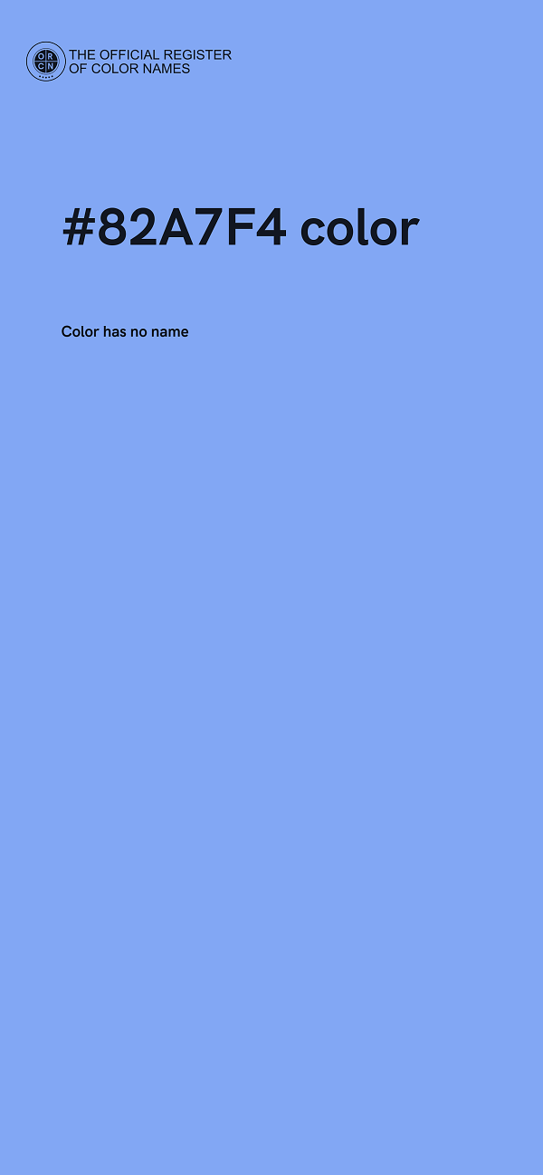 #82A7F4 color image