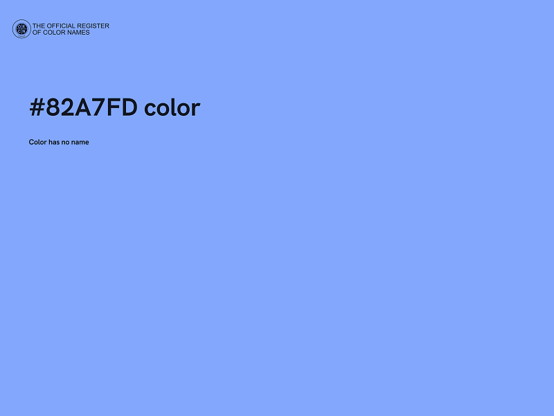 #82A7FD color image