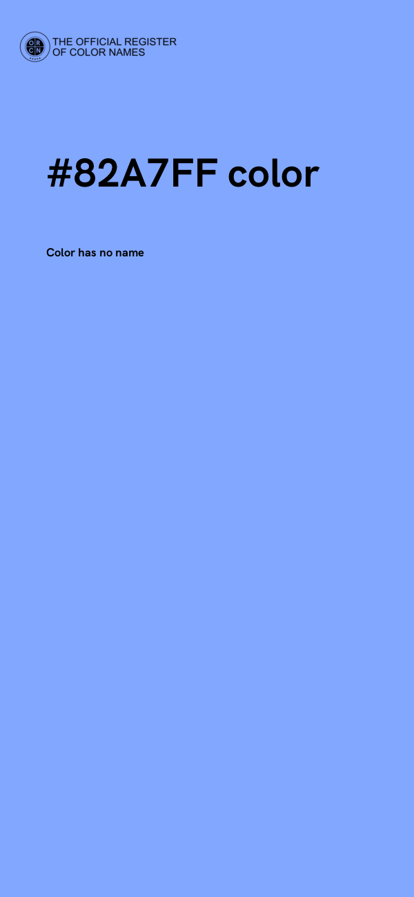 #82A7FF color image