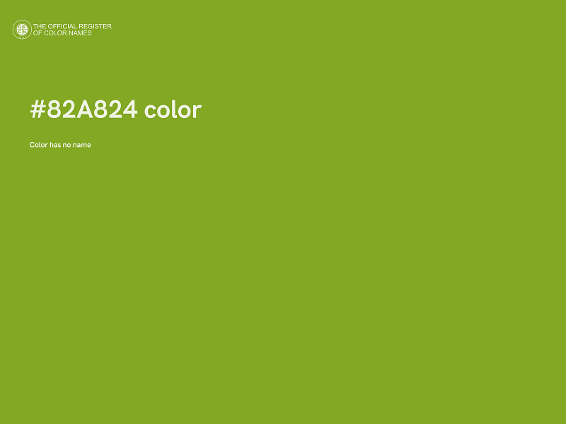 #82A824 color image