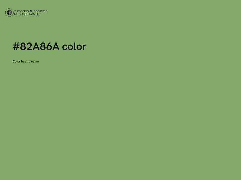 #82A86A color image