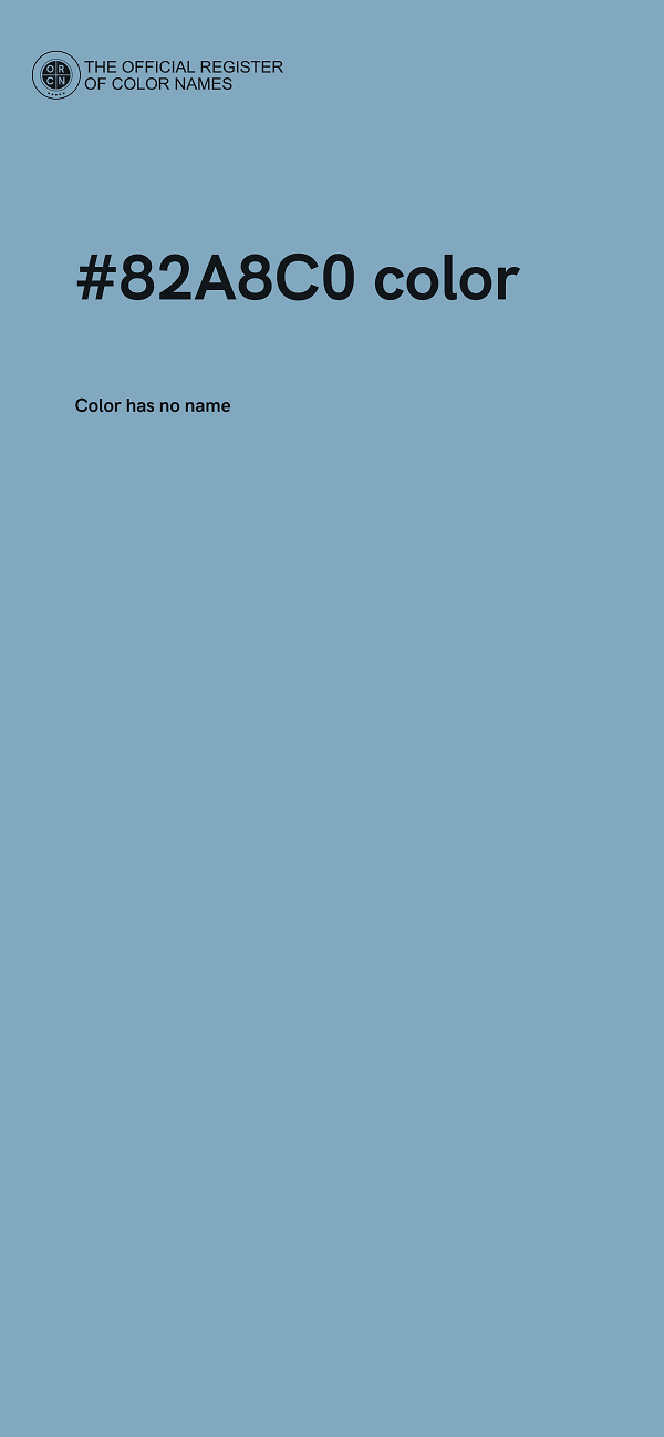 #82A8C0 color image