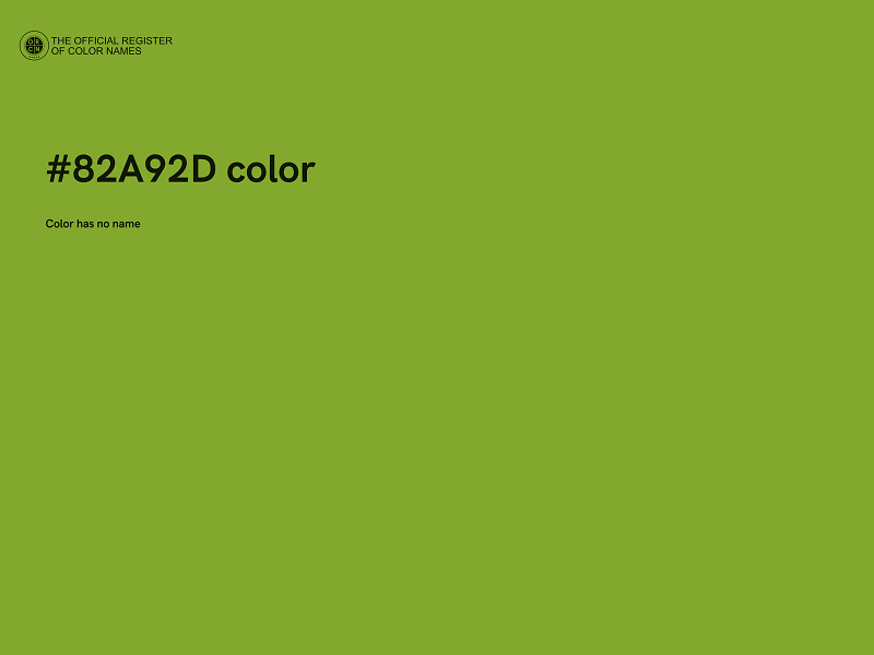 #82A92D color image