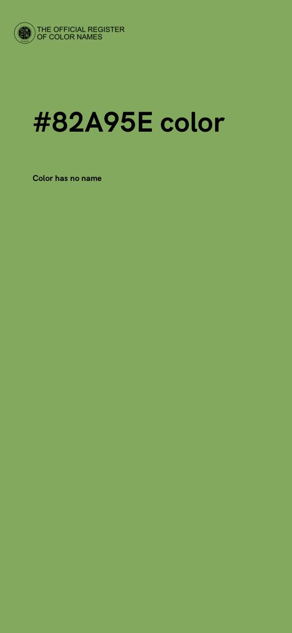 #82A95E color image