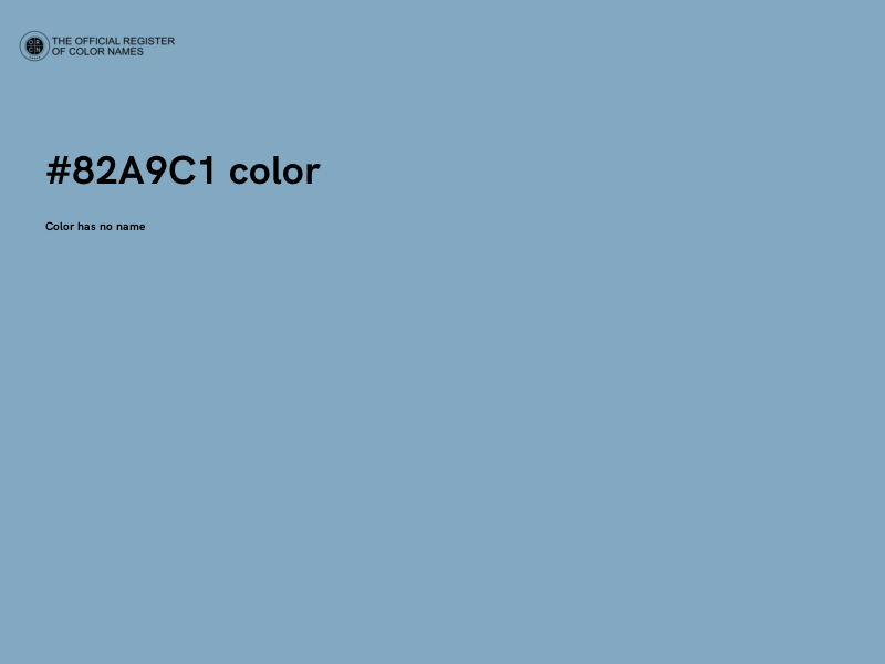 #82A9C1 color image