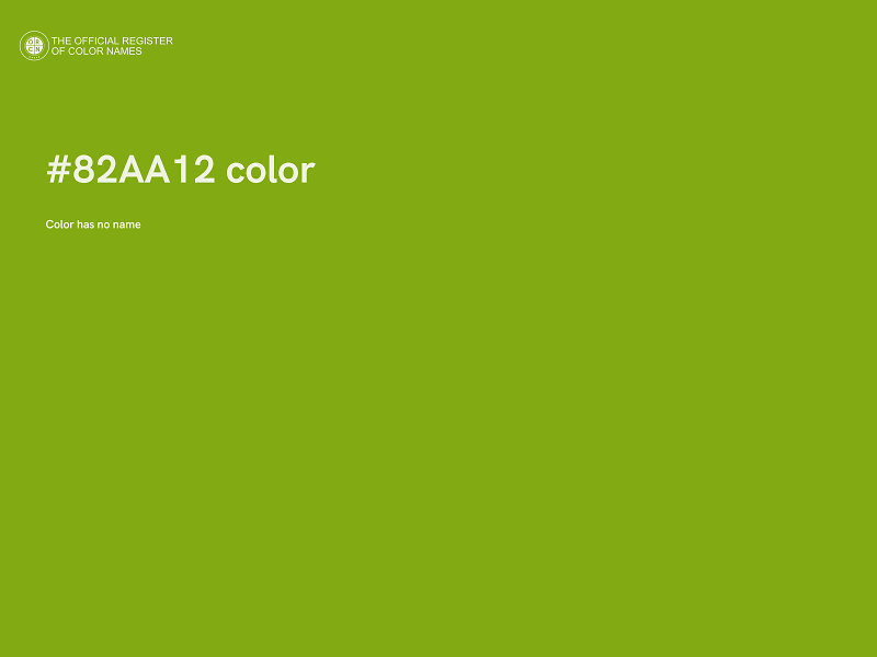 #82AA12 color image