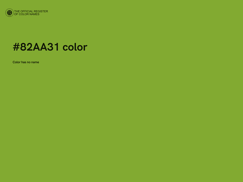 #82AA31 color image