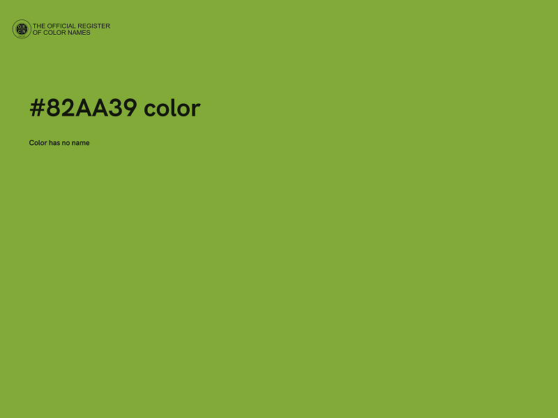 #82AA39 color image