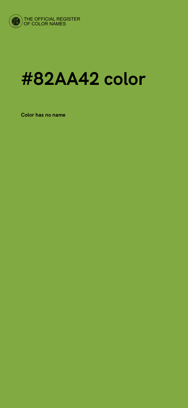 #82AA42 color image