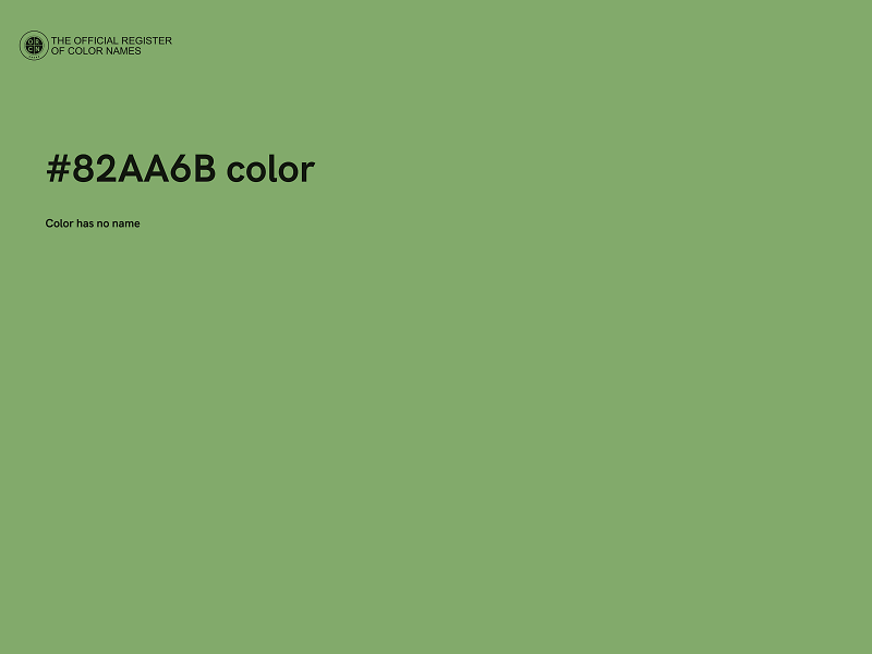 #82AA6B color image