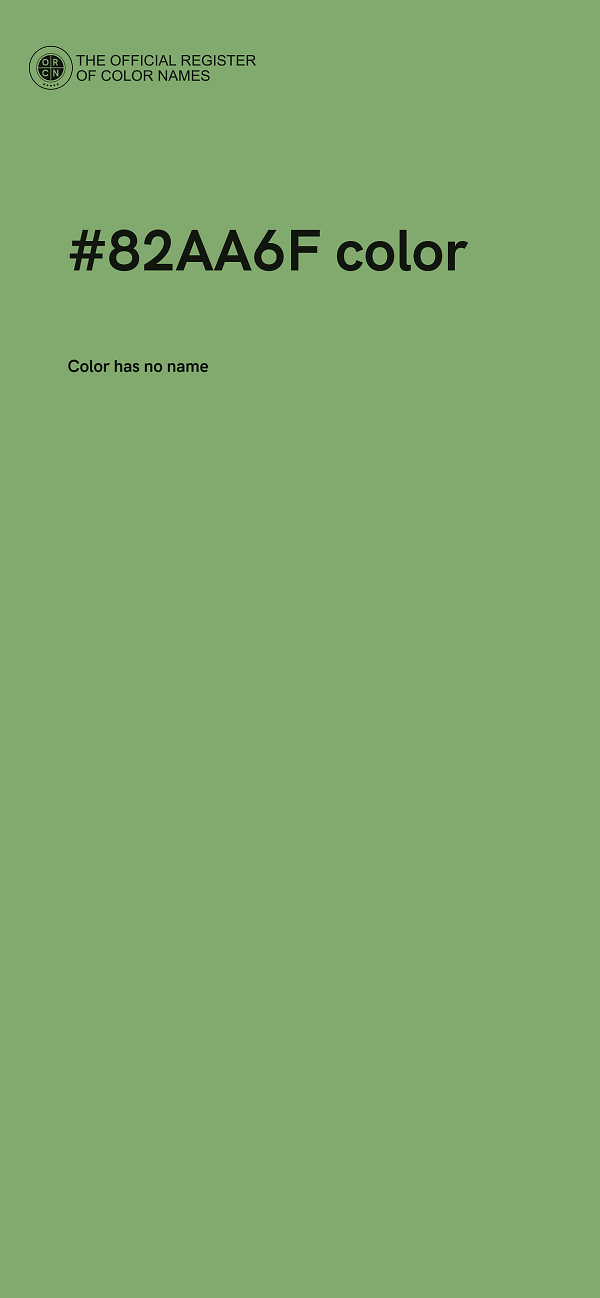 #82AA6F color image