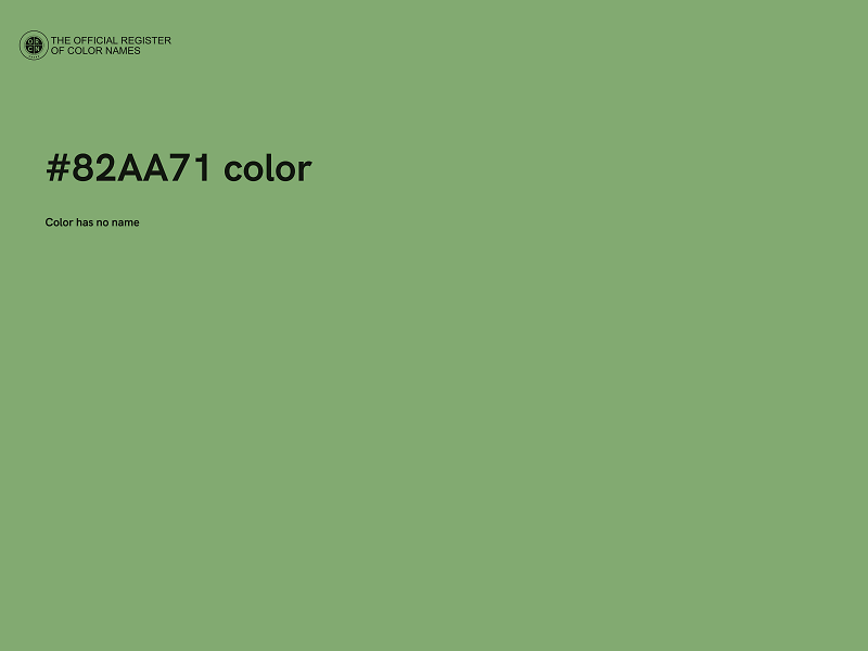 #82AA71 color image