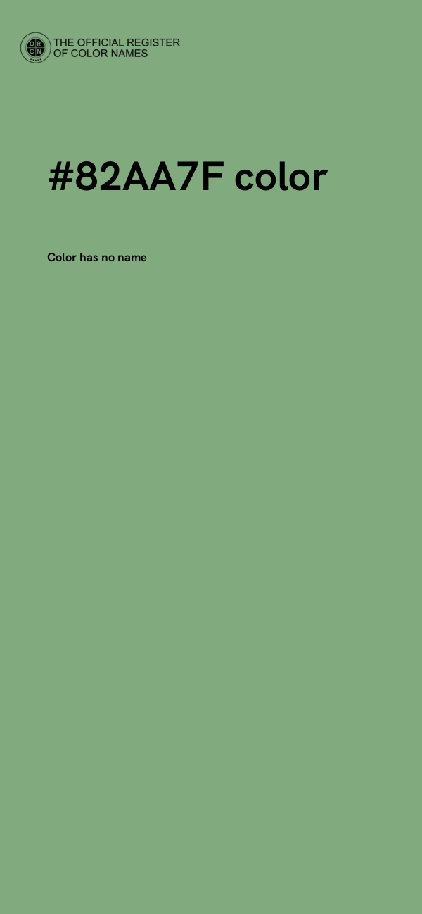 #82AA7F color image