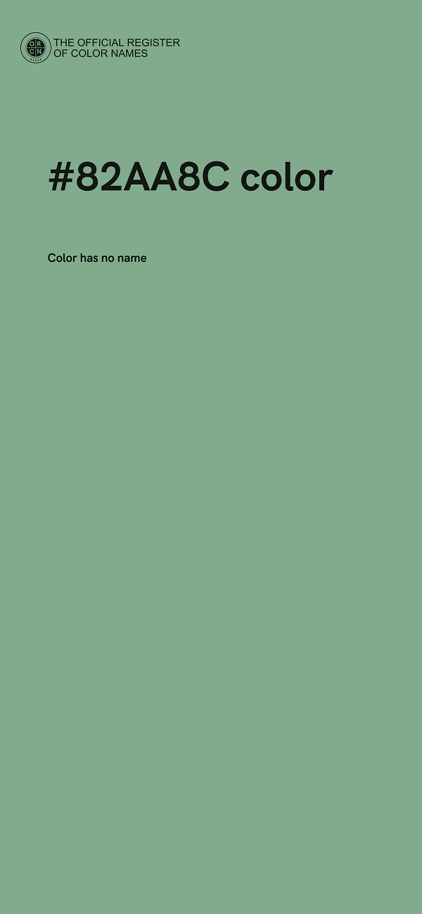 #82AA8C color image