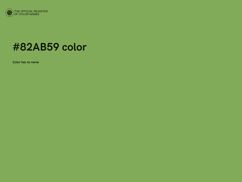 #82AB59 color image