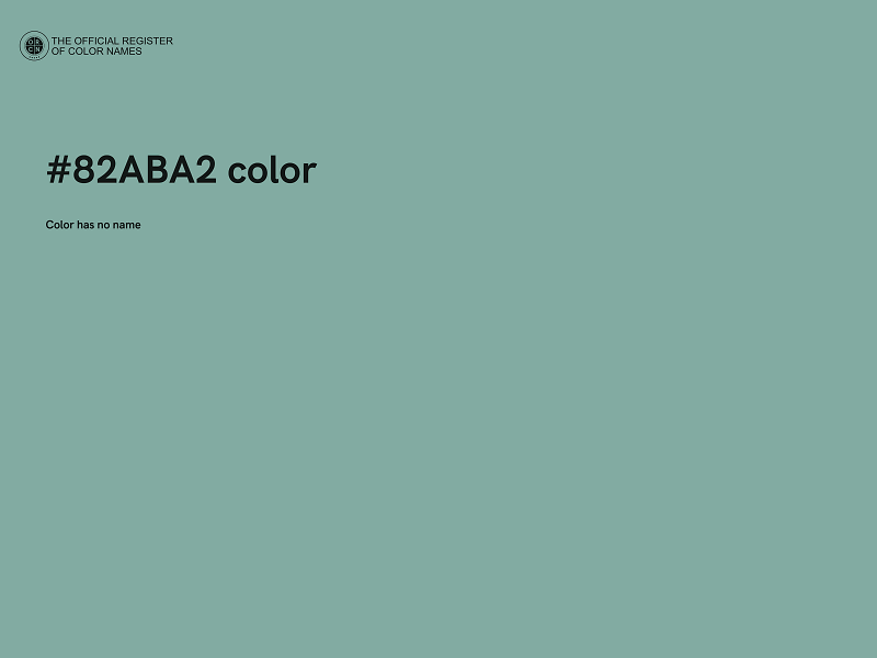 #82ABA2 color image