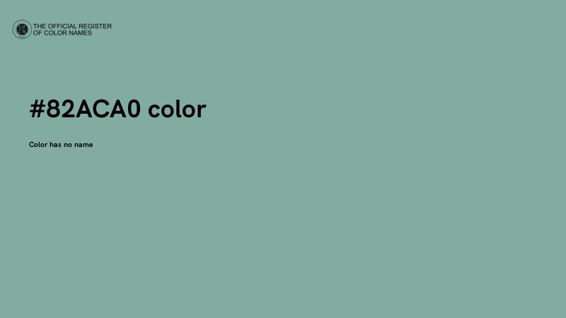 #82ACA0 color image