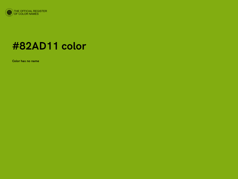 #82AD11 color image