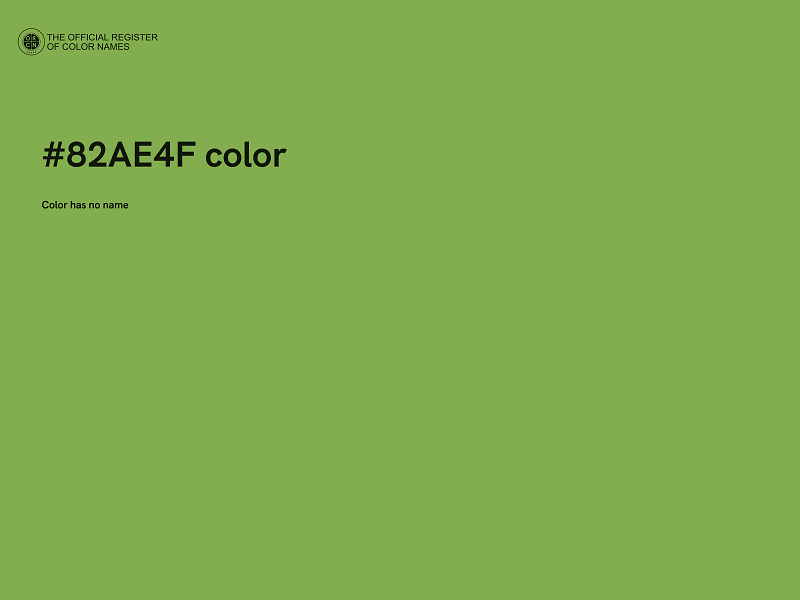 #82AE4F color image