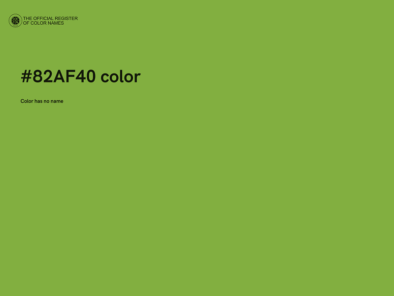 #82AF40 color image