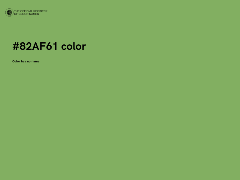 #82AF61 color image