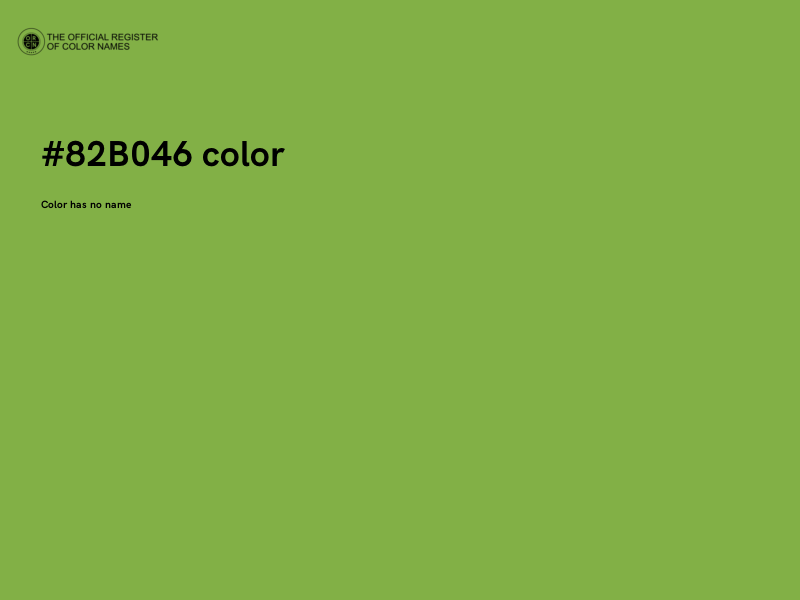#82B046 color image