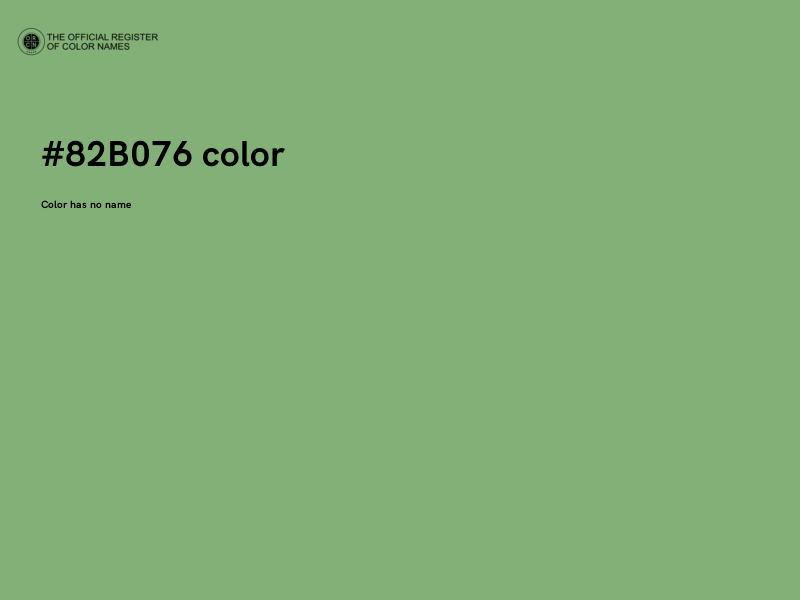#82B076 color image