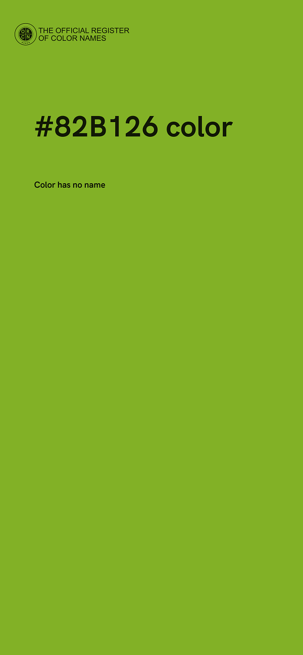 #82B126 color image