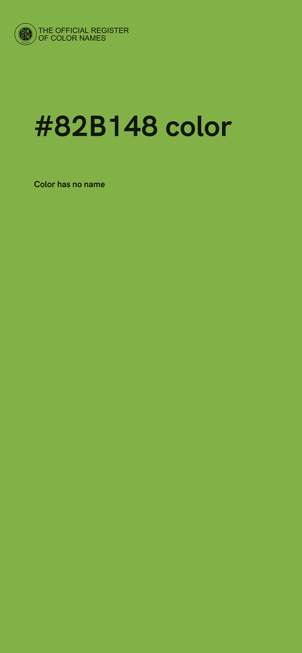 #82B148 color image
