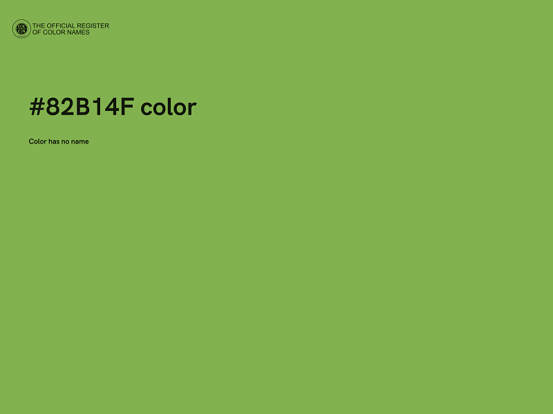 #82B14F color image