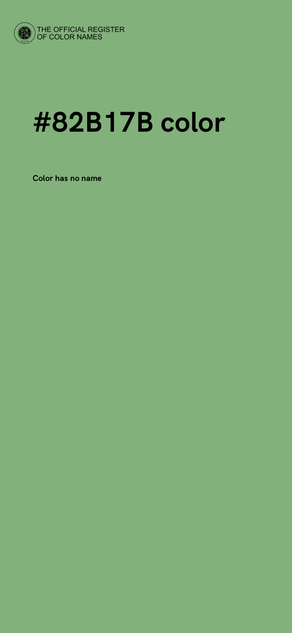 #82B17B color image