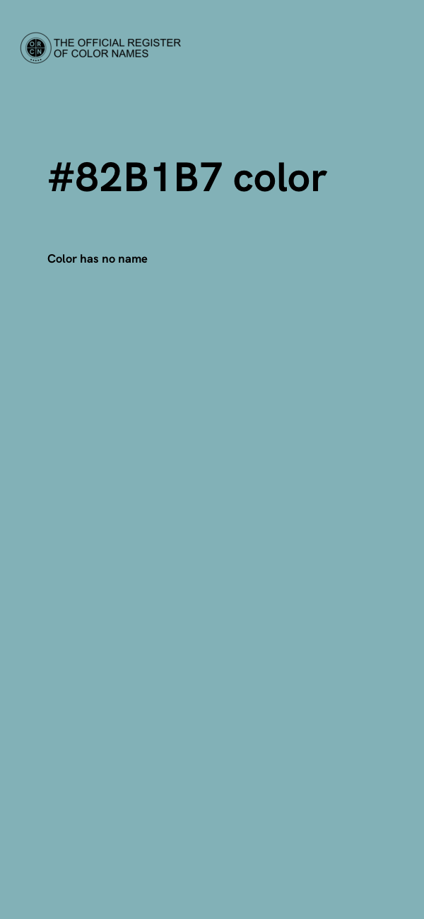 #82B1B7 color image