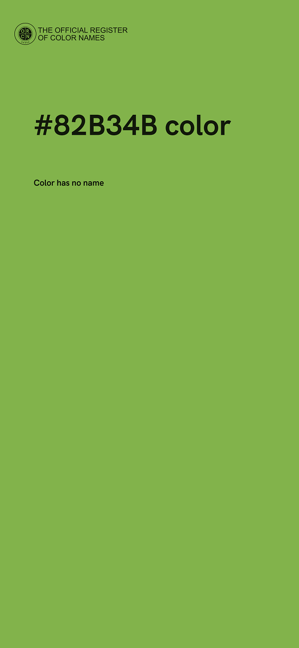 #82B34B color image