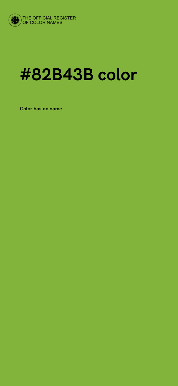 #82B43B color image