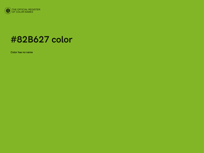 #82B627 color image