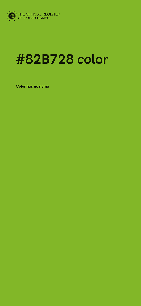 #82B728 color image